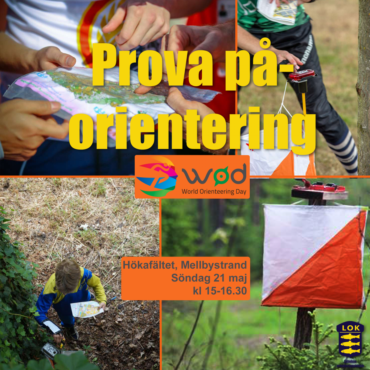 image: Prova orientering på World orienteering day på Hökafältet